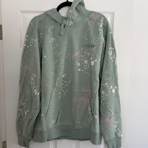 Hurley Green Hoodie with Pink Accents